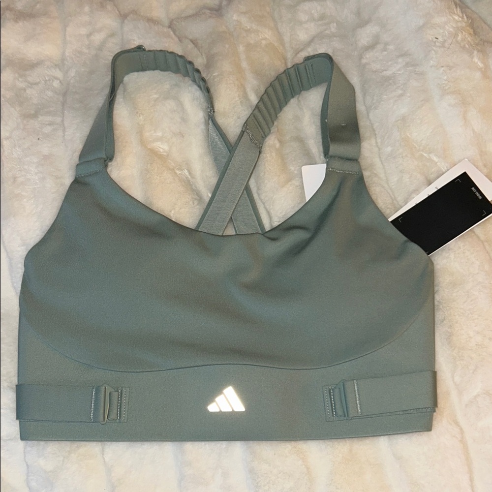 FASTIMPACT LUXE HIGH SUPPORT Adidas Women's Green Sports Bra